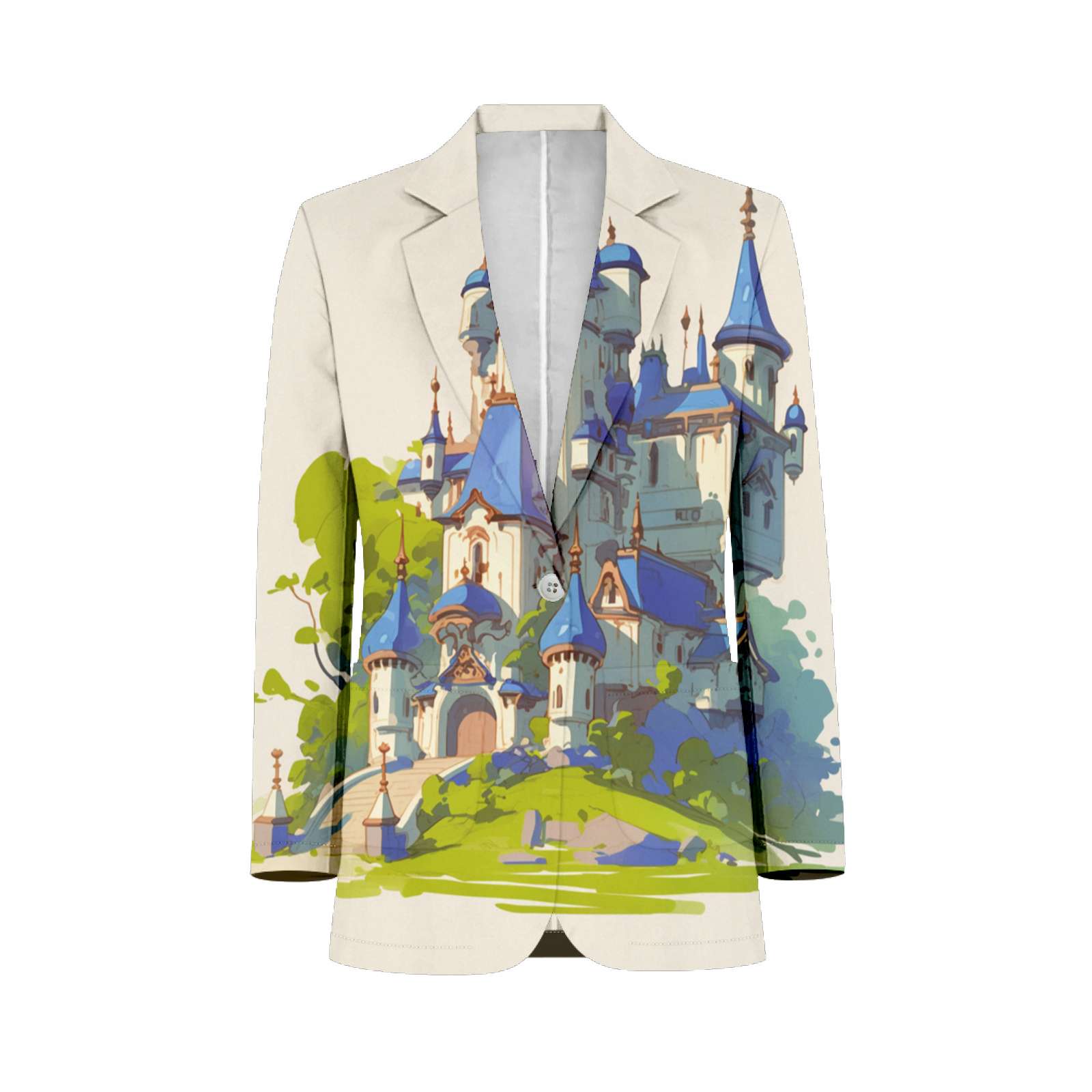 Magical Dreamy Castle Mens Suits Shawl Collar Slim Fit Suit Mens Groom ...
