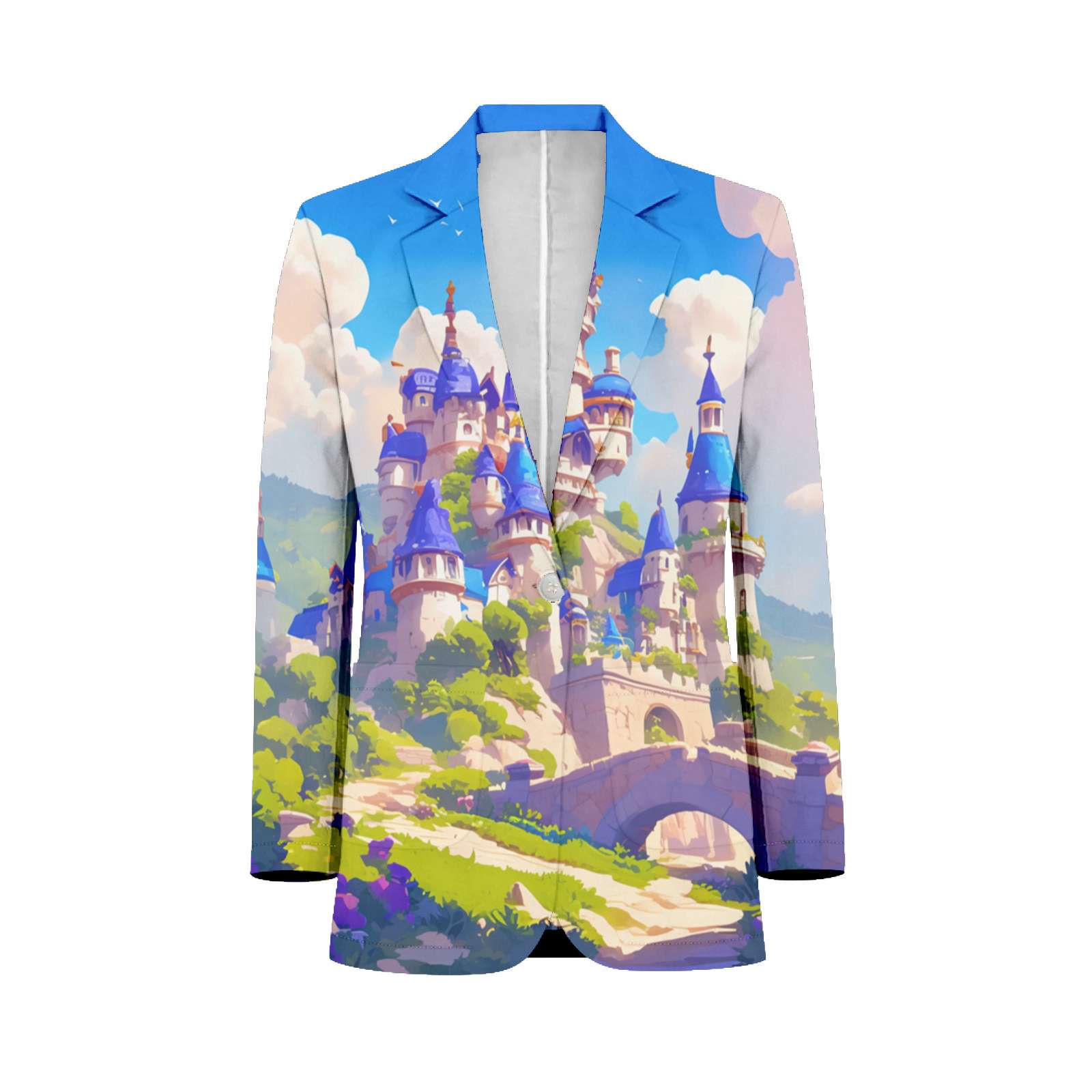 Magical Dreamy Castle Mens Suits Shawl Collar Slim Fit Suit Mens Groom ...