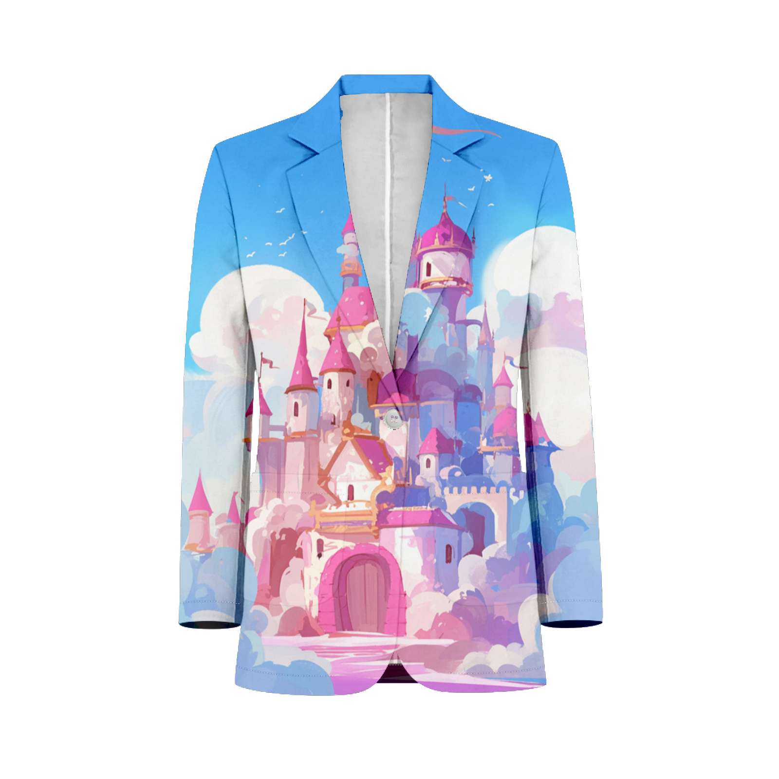 Magical Dreamy Castle Mens Suits Shawl Collar Slim Fit Suit Mens Groom ...