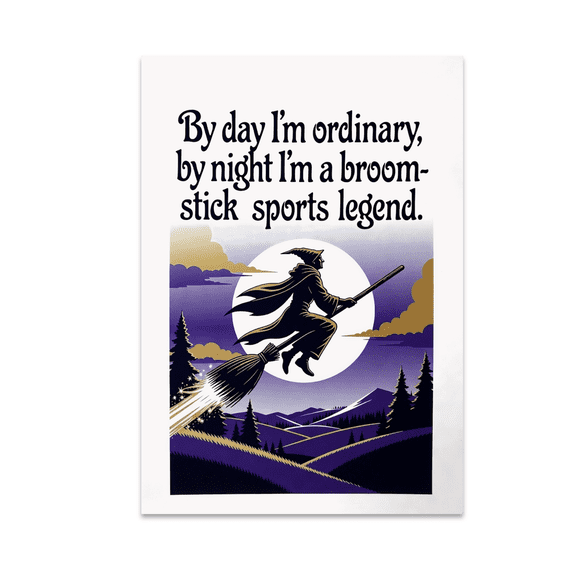 Magical Fantasy Broomstick Sports Legend - Fantasy Art Enthusiast - 13x19 Poster Print