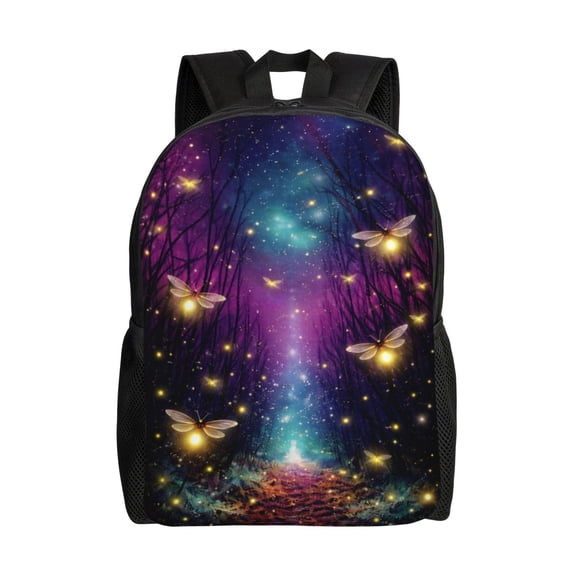 Magical Firefly Forest Backpack Large Capacity Laptop Bag for Men and Women