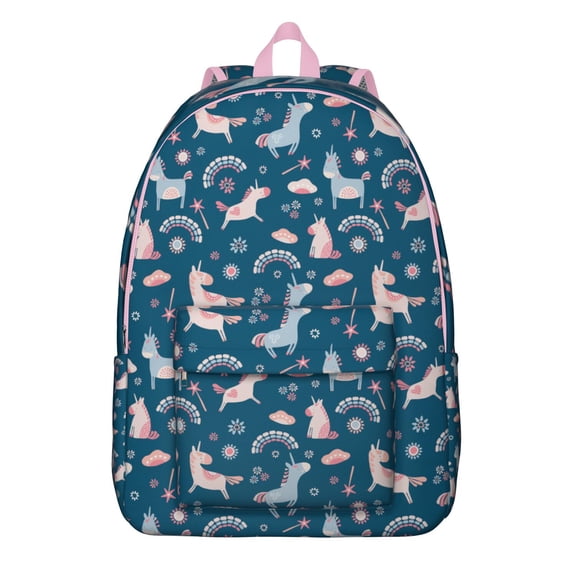 Magical Flying Unicorn Pattern Casual Daypack – Anti-theft Multifunctional Backpack with Comfortable Carrying, Perfect for Gym, Outdoor Activities, and Shopping