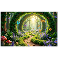 thumbnail image 1 of Magical Forest Backdrop Fantasy Woodland Spring Theme for Kids Party Event Decoration Photography, 1 of 8
