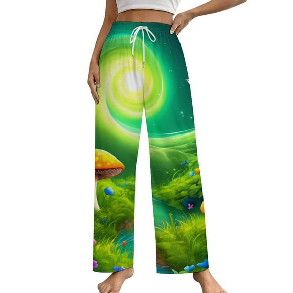 Magical Forest Vortex-2 Pajama Pants Breathable with Pockets Pajamas For Lady Vintage Sleeping Pants Bedroom Homewear