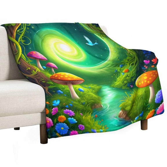 Magical Forest Vortex-2 Throw Blanket for Women, Men- Super Soft Plush Blanket Throw Fleece Blanket Animal Blanket