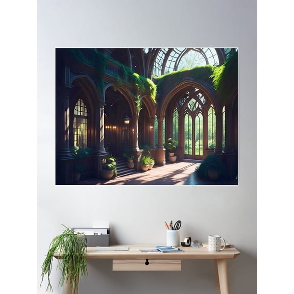 Magical Garden Hall Poster Wall Art, Modern Wall Decor For Living Room Bedroom, 8x12 UNFRAMED