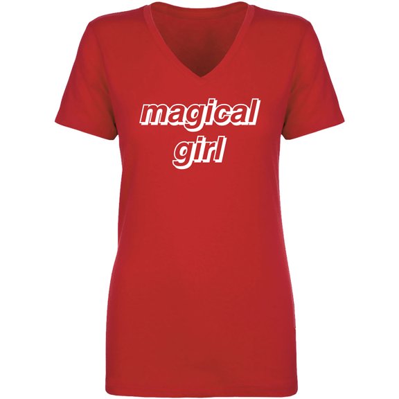 Magical Girl Womens V-Neck T-Shirt
