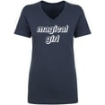 thumbnail image 1 of Magical Girl Womens V-Neck T-Shirt, 1 of 2