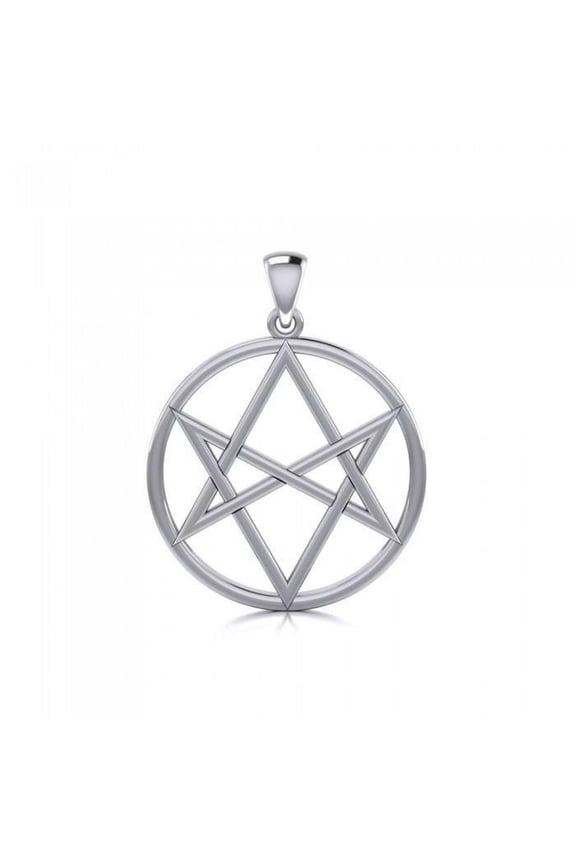 Magical Hexagram 925 Sterling Silver Pendant Fine Pagan Wiccan Spell Jewelry