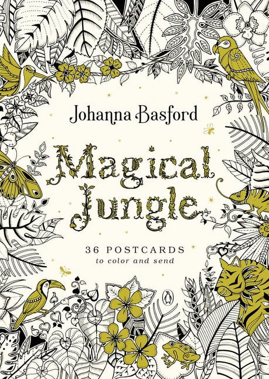 JOHANNA BASFORD Magical Jungle: 36 Postcards to Color and Send, (Paperback)