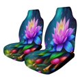 thumbnail image 1 of Magical Lotus Garden Set of 2Pcs Car Seat Covers Easy Clean Automobile Seat Protector Car Interior Accessories, 1 of 6
