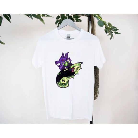 Magical Maleficent T-Shirt with Iconic Shadow Style, for men & women, up to size 5XL.