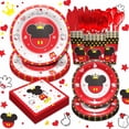 thumbnail image 1 of Magical Mickey Mouse Birthday Party Supplies for 24 - All-in-One Dinnerware Set for a Perfect Mickey Party Celebration 24 Pcs Plates, Napkins, Cups, Cutlery, 1 of 7