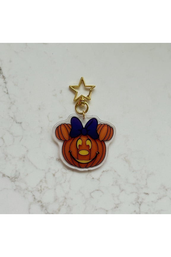 Magical Mouse Pumpkin Bag Charm: Halloween Theme Park Keychain (1 keychain)
