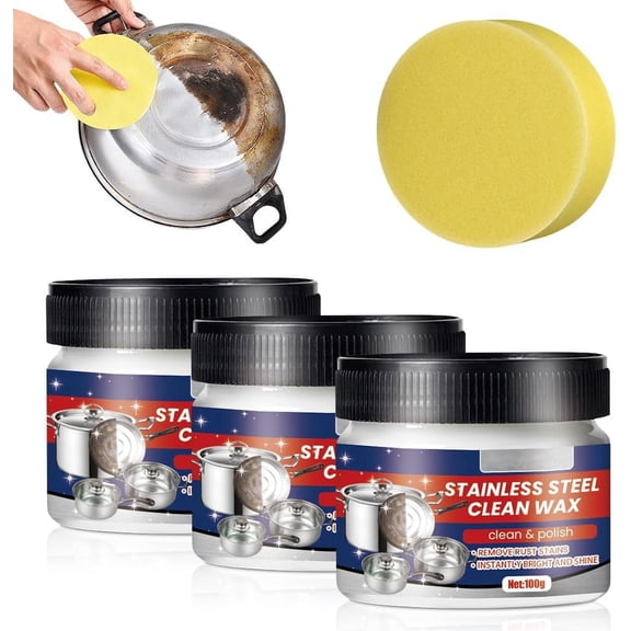 Magical Nano-Technology Stainless Steel Cleaning Paste – Multi-Surface Cleaner for Appliances, Fridge, Stoves, Sinks, Metal & Car Interiors