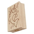 thumbnail image 1 of Magical Narwhal Rectangle Rubber Stamp Stamping Scrapbooking Crafting - Large 2.5in, 1 of 7