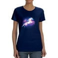 thumbnail image 1 of Magical Neon Horse Shaped T-Shirt Women -Image by Shutterstock, Female Medium, 1 of 4