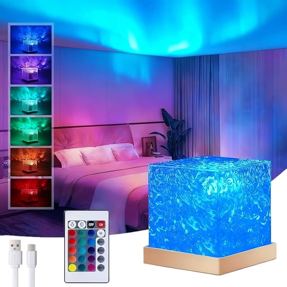 Magical Northern Lights with 16 Colors, Rechargeable Aurora Galaxy Lamp with Remote Control, Dimmable Night Light for Bedroom Decor and Gift for Teens