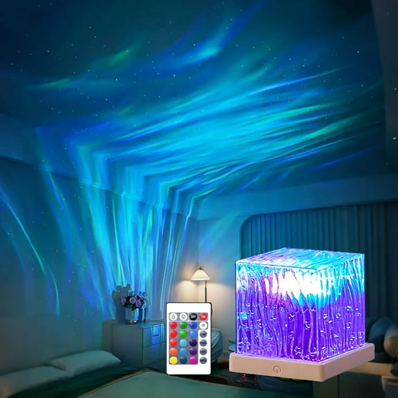 Magical Northern Lights Projector, 16 Color Aurora Light Projector with Remote Control, Rechargeable Galaxy Night Light for Bedroom Decor, Mood Lighting for Home & Parties