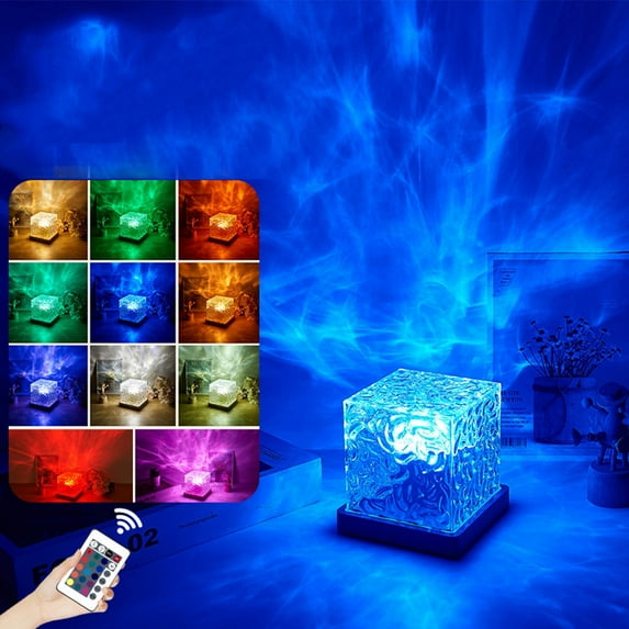 Magical Northern Lights Projector, 16 Colors Ocean Wave Light, Rechargeable Galaxy Lamp with Aurora Borealis and Romantic Ripple Effects