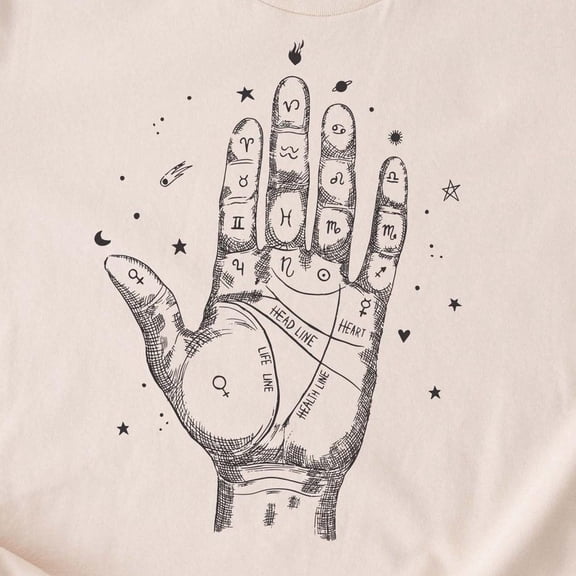 Magical Palmistry Shirt. Magic Fortune Telling Gift Idea. Spooky Palm Reading T-Shirt Tshirt Tees T. Present For Tarot Mystic Spell Lover SAND Unisex S-5XL Hot Trending Shirt, Vintage Birthday Gift
