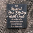 thumbnail image 1 of Magical Poop-Stealing Water Chair - Black Painted Wood Poster - 9x7in, 1 of 1