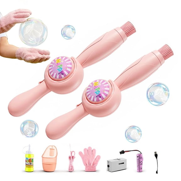 Magical Rainbow Smoke Bubble Machine,Rechargeable LED Light-Up Smoke Bubble Wand — One-Touch Activation, Ultra-Long Battery Life — Perfect for Outdoor Activities!