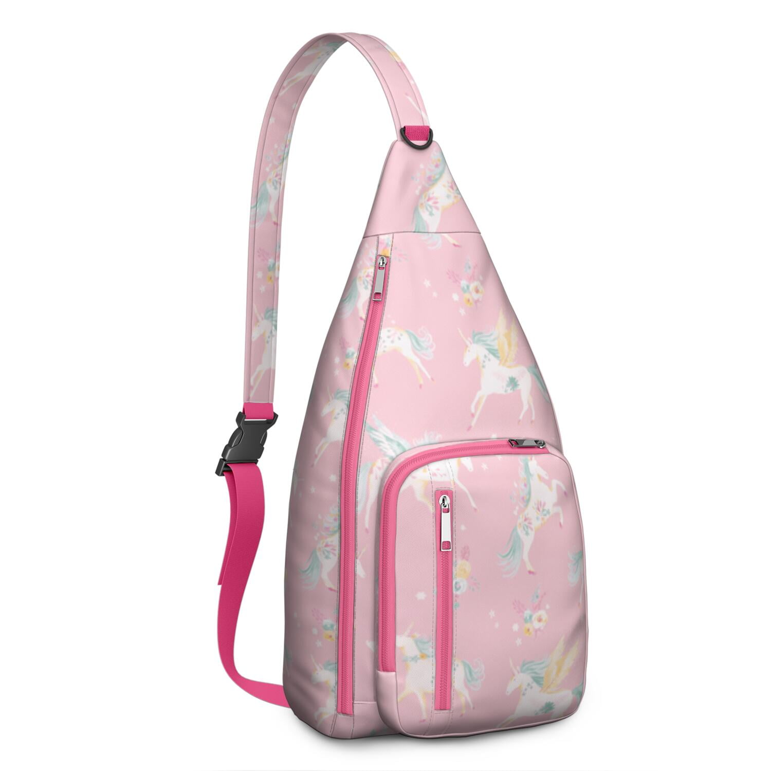 Magical Rainbow Unicorn Sling Bag - Mythical Horse Print Shoulder Backpack (Water-Resistant & Lightweight, Stylish Design)