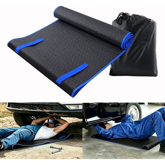 Magical Rolling Creeper Mat,Under  Repair Pad, 60x28 Inch Mechanic Automotive Creeper Matt for Low Clearance ,Work   Terrains &  (Blue)