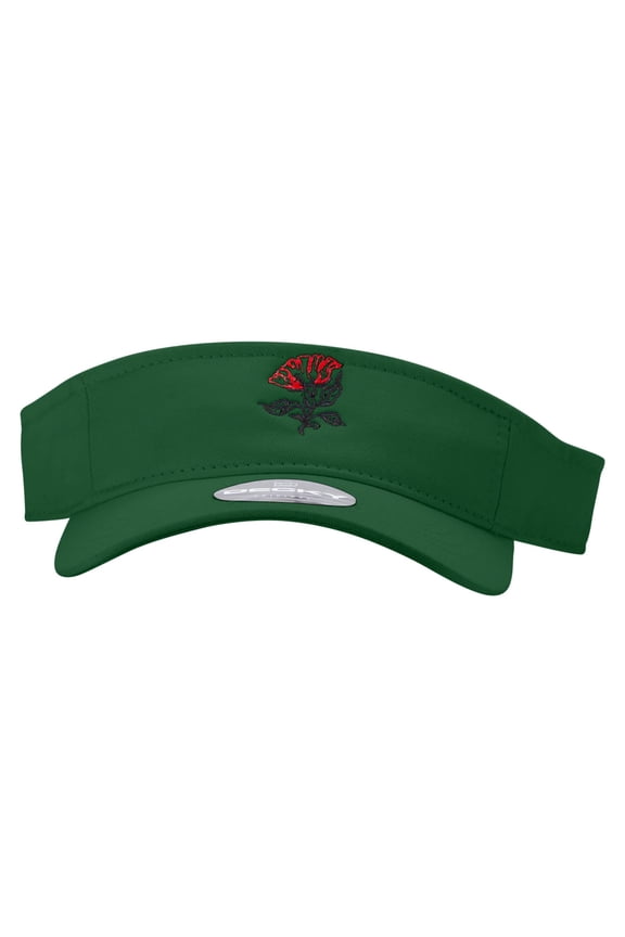 Magical Rose Embroidered Brushed Sports Visor - Forest OSFM