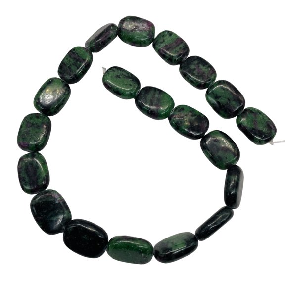 Magical Ruby Zoisite Rectangle Bead Strand | 19x15mm | 20 Beads |