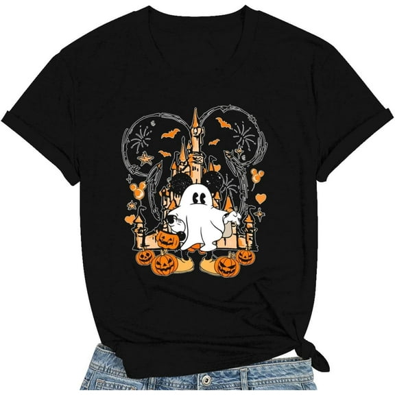 TeeHaven Womens Short Sleeve Casual Tops Crew Neck Graphic T Shirts