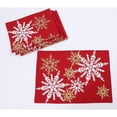 thumbnail image 1 of Magical Snowflakes Christmas Placemats 14"x20", Set of 4, Red Red 16"Round Round, 1 of 4