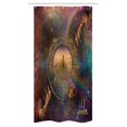 thumbnail image 1 of Magical Stall Shower Curtain, Double Exposure Outer Space Mixed with Earth Symbolic Eternity Details Artsy Print, Fabric Bathroom Set with Hooks, 36W X 72L Inches Long, Purple Tan, by Ambesonne, 1 of 1