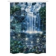 thumbnail image 1 of Magical Stall Shower Curtain, Fairy and Fantastic Cascade at the Night on the Water Fresh Landscape Image Print, Fabric Bathroom Set with Hooks, 54W X 78L Inches, Grey Green, by Ambesonne, 1 of 1