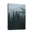 thumbnail image 1 of Magical Sunrise Misty Forest Print - 12x16in Canvas Artwork Perfect for Adding a Touch of Nature to Room Décor, 1 of 7