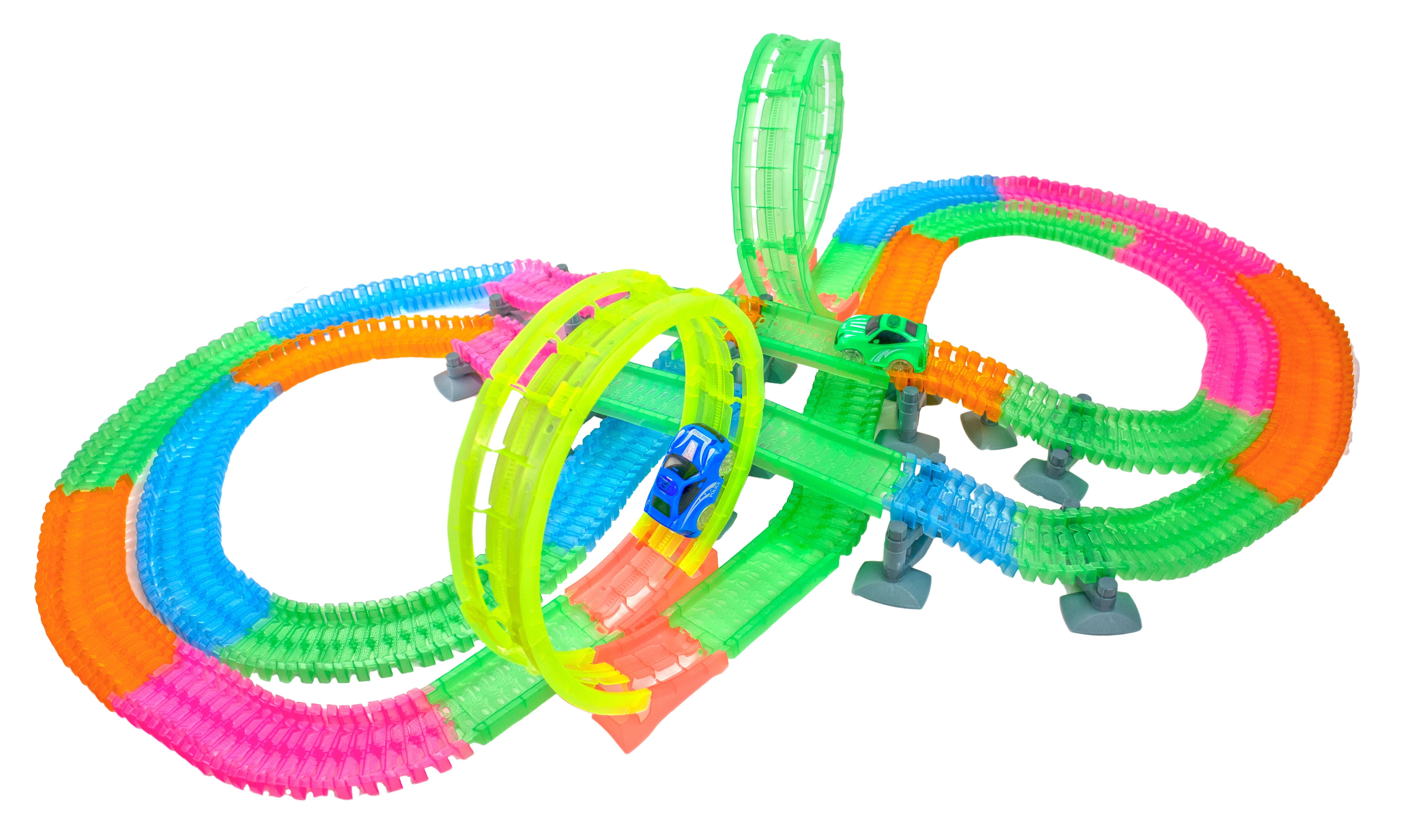 Magical Twisting Glow In the Dark Light Up Race Car Tracks Ultimate