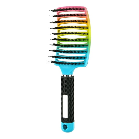 Magical Ultra Detangling Brush for Wet or Dry Hair, Detangler Brush, Fast Drying Styling Massage Hairbrush for Men, Women and Kids (Rainbow)