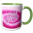 thumbnail image 1 of 3drose, Magical Unicorn and Stars on Pink Swirl, 11oz Two-tone Green Mug, 1 of 6