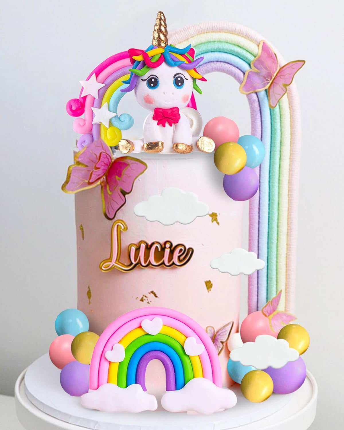 Magical Unicorn Cake Topper & Party Favors - Rainbow Birthday Decoration for Girl