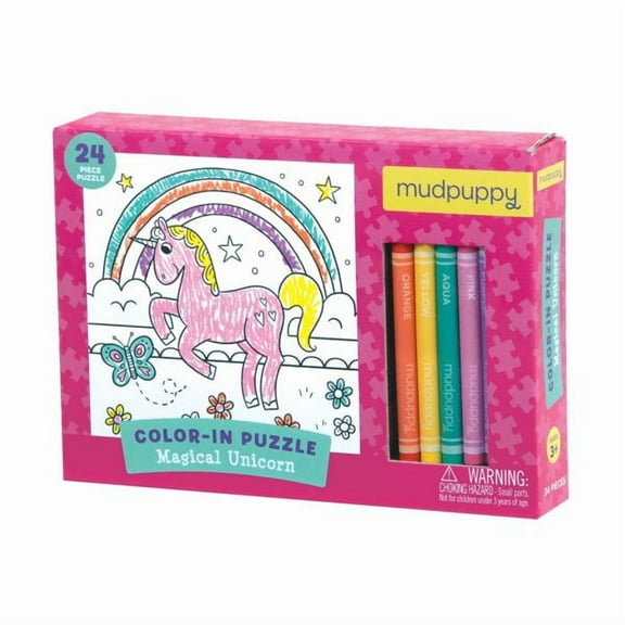 Magical Unicorn Color-in Puzzle