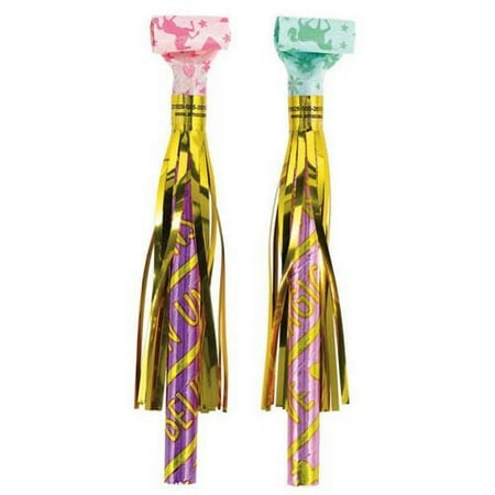 Various Magical Unicorn Deluxe Blowouts/Favors, Gold, 8 Pieces