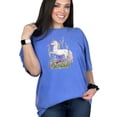 thumbnail image 1 of Magical Unicorn Graphic Tee, Whimsical Unicorn T-Shirt, Cute Unicorn Shirt, Fantasy Creature Tee, Unicorn Wildflowers Top, Flo Blue Comfort Colors T-Shirt, Small, 1 of 1