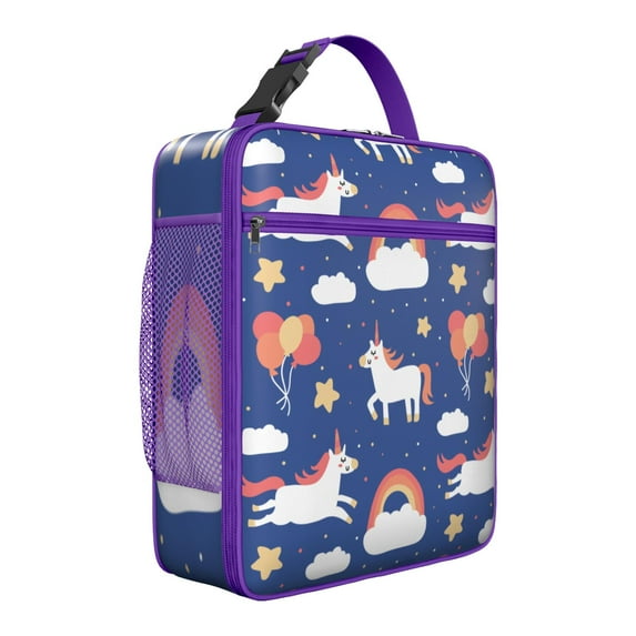 Magical Unicorn Reusable Lunch Bag for Men,Insulated Lunch Tote with Rainbow, Galaxy & Fantasy Design, Cute & Durable Small Lunch Box for Work or Picnic
