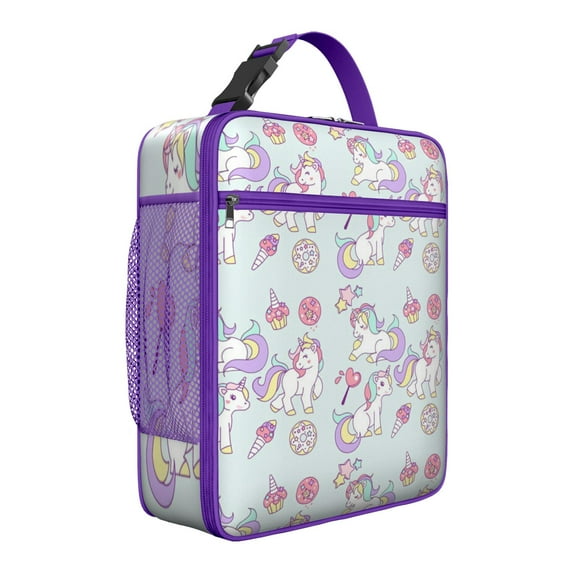 Magical Unicorn Reusable Lunch Bag for Men,Insulated Lunch Tote with Rainbow, Galaxy & Fantasy Design, Cute & Durable Small Lunch Box for Work or Picnic