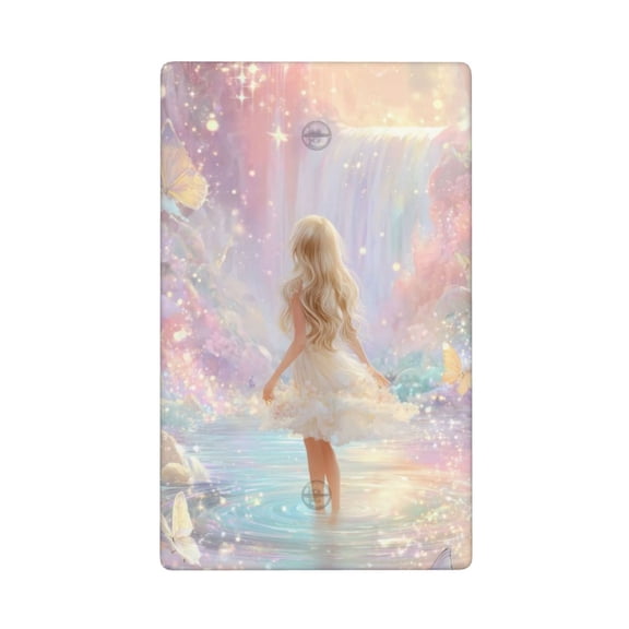 Magical Waterfall Dreamy Butterfly Decorative Blank Wall Plate Cover, Polycarbonate Switch Plate