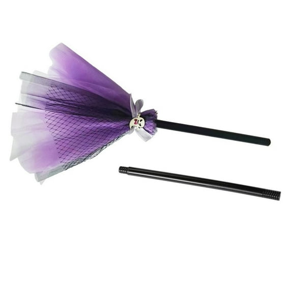 Magical Witch Broomstick Prop for Halloween and Party Accessory with Detachable Handle Decorative Item for Kids Show