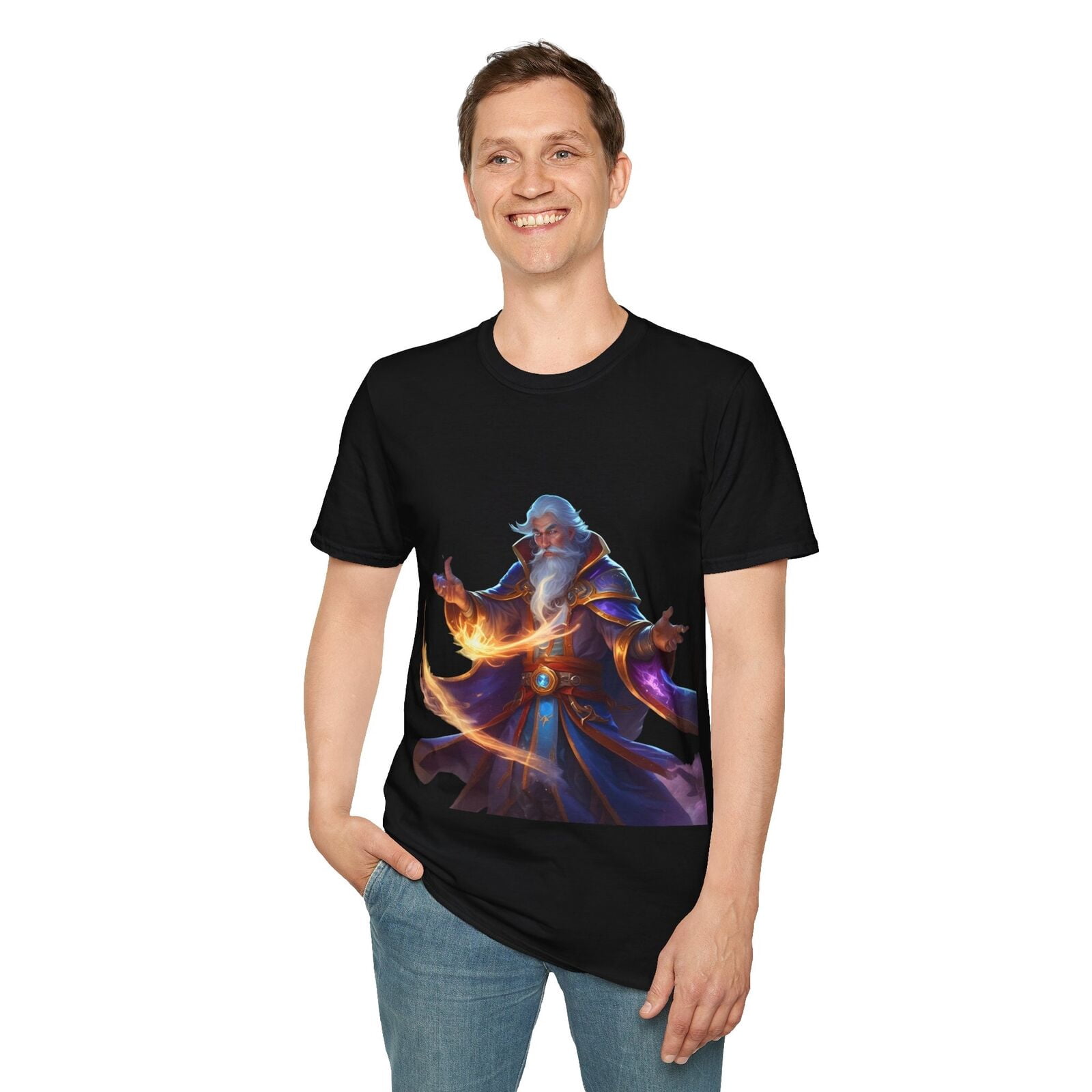 Magical Wizard Graphic T-Shirt | Mystical Sorcerer Tee | Fantasy ...