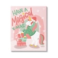 thumbnail image 1 of Magical X-Mas Pink Unicorn Rainbow Holiday Gifts Fairy Tales & Fantasy Graphic Art Gallery-Wrapped Canvas Print Wall Art, 1 of 5