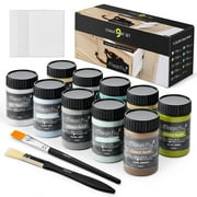 Magicfly 15 Pcs Chalk Acrylic Craft Paint Set, 60ml/2 oz 9 Colors Ultra Matte Finish Acrylic Craft Paint Set for Home Decor,8 fl oz